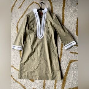 Tory Burch Cotton Khaki Kaftan Dress Size 12
